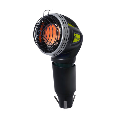 Mr. Heater F242010 MH4GC 4000 BTU Golf Cart Heater, Wind-Resistant With ODS And Tip-Over Safety Switch & Cup Holder Adapter - Silver and Black Mr. Heater