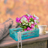 Wooden Tray - Set of 4 Wooden Tray with Handles Small Wood Crates Wooden Trays for Crafts Wood Crates for Display Small Wooden Pallets Apple Crates Wood Trays for Crafts Unfinished Wood Crate Nesting AoneFun