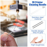 Andibro 50pcs 3D Printer Nozzle Cleaning Kit,0.2/0.25/0.3/0.35/0.4mm Nozzle Needle, Stainless Steel Cleaning Needles 3D Printer Nozzle Cleaner for 3D Printer Accessory (0.2/0.25/0.3/0.35/0.4mm) Andibro