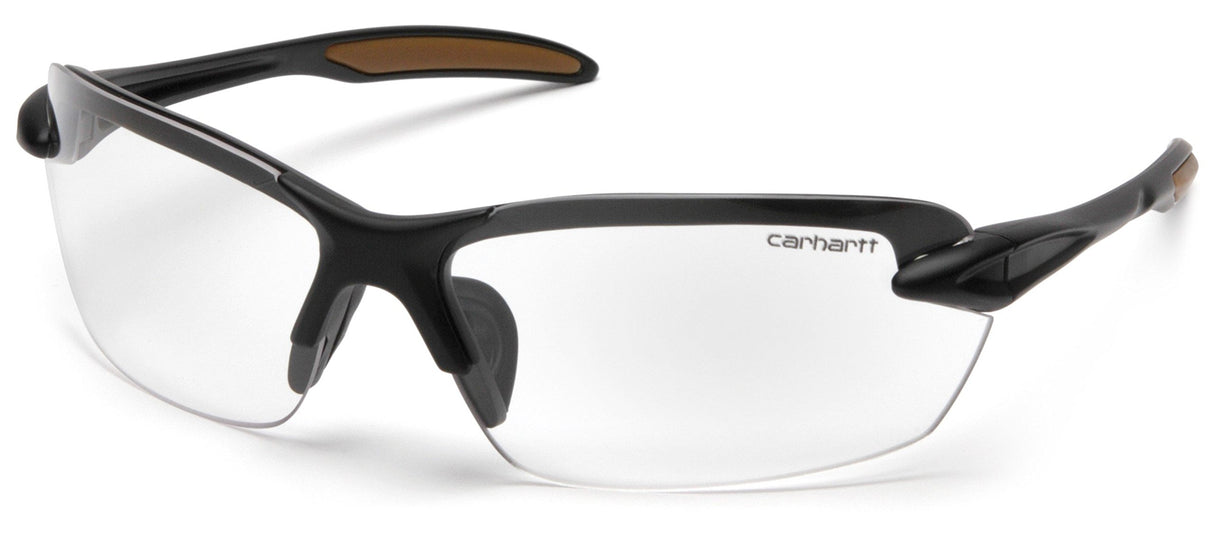Carhartt Spokane Lightweight Half-Frame Safety Glasses, Black Frame, Clear Lens Carhartt