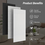 TONOR 4 Pack Large Acoustic Panels,47.2" X 23.6" X 0.35" Acoustical Wall Panel, Self-Adhesive Sound Proof Panels, Decorative Soundproof Wall Panels for Echo Absorption for Home Studio Office, Black TONOR