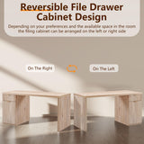 JXQTLINGMU 60" Modern Executive Desk with Storage, Wood Home Office Desk with Drawer & Cabinet, Fluted Computer Writing Desk for Study, Living Room, Bedroom, Antique White JXQTLINGMU