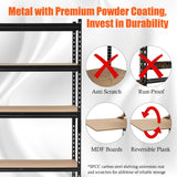 EliteEdge Heavy Duty Garage Shelving Units,5-Tier Adjustable Storage Shelves,36x24x72in,Loads 3000 LBSS,Adjustable Garage Storage Shelving, Metal Storage Utility Racks Shelf Unit EliteEdge