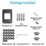 Sidasu 36" Cable Railing Post Stainless Steel Adjustable Top, Drilled Horizontal Line Post for Stair Railing System, Matte Black Finish Sidasu