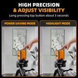 RONGPRO Laser Level Self Leveling - 98Ft/30M Dual Modules Green Cross Line Laser Leveler Tool for Indoor Outdoor Construction Picture Hanging Home Renovation RONGPRO