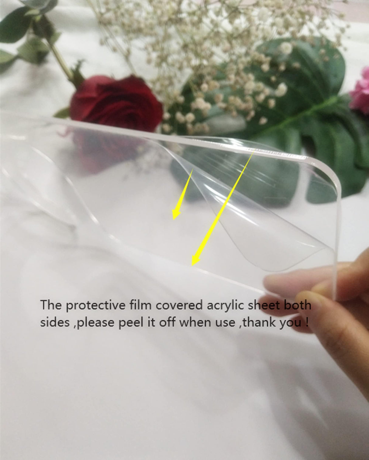 5pcs of Acrylic Door Hanger Blank,Personalised Acrylic Wedding Name Sleeping Door Hanger Sign,Acrylic Baby Wardrobe Dividers (Clear) XIAOYUE