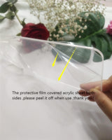 5pcs of Acrylic Door Hanger Blank,Personalised Acrylic Wedding Name Sleeping Door Hanger Sign,Acrylic Baby Wardrobe Dividers (Clear) XIAOYUE