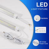 XLNYUUI Led Shop Lights, 4FT LED Light 50W 6500K 7000LM Led Daylight,Led Garage Light,Linkable Clear Cover Integrated V-Shape for Garage Warehouse Workbench Workshop(2-Pack) XLNYUUI