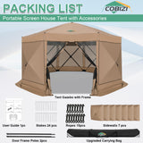COBIZI 15x15ft Extra Large Pop-Up Gazebo Canopy Tent with Mosquito Netting, Spacious Easy Set-Up Screened Shelter, Durable Outdoor Pavilion with Ground Stakes, Perfect for Patio, Backyard, and Lawn COBIZI