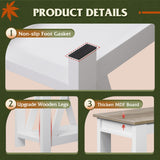 WLIVE Farmhouse End Table, Narrow Side Table with Charging Station, Slim End Table, Side Table for Bedroom, Living Room, Small Spaces, with 2 USB and 2 Power Outlets, 11.8" D x 23.6" W x 23.74" H WLIVE