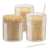 Comfy Package [1500 Count Bamboo Toothpicks Wood, Round Double-Pointed Tooth Picks Wooden - Toothpicks for Appetizers, Fruits and Teeth Cleaning Comfy Package