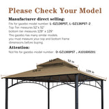 SCOCANOPY Replacement roof for Target Madaga Gazebo Model L-GZ136PST,(Khaki) SCOCANOPY
