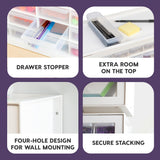 IRIS USA Screw Tool Organizer Small Parts Cabinet Chest, 44-Drawer Hardware Electronics Nuts Bolts Storage Drawers Organization Toolbox Garage Craft Business Teacher Beads Scrapbook Art Hobby - White IRIS