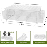 gianotter Monitor Stand Riser, Desk Organizer with Drawer and Pen Holder, 2-Tier Computer Stand, Desk Accessories & Workspace Organizers(White) gianotter