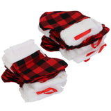 Iconikal 24-Pack Mini Christmas Stockings, 6-Inch, Red Buffalo Plaid Decoration Ornament Iconikal