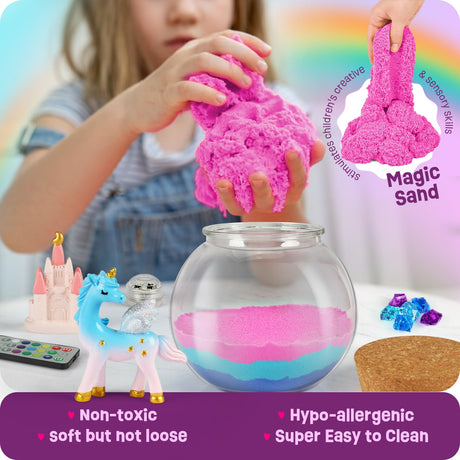 LAOESE Unicorn Gifts for Girls - Unicorns Terrarium Kit for Kids - Birthday Gift for Girl Ages 4 5 6 7 8-12 Year Old - DIY Unicorns Toys Arts and Crafts Kit for Kid LAOESE