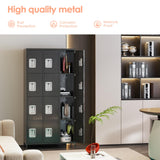 SPKAPO Metal Locker for Employees,Steel Storage Locker Cabinet with 12 Doors,Locker Storage Cabinet for School Office Gym Bedroom,Assembly Required (12 Door-Dark Grey)… SPKAPO