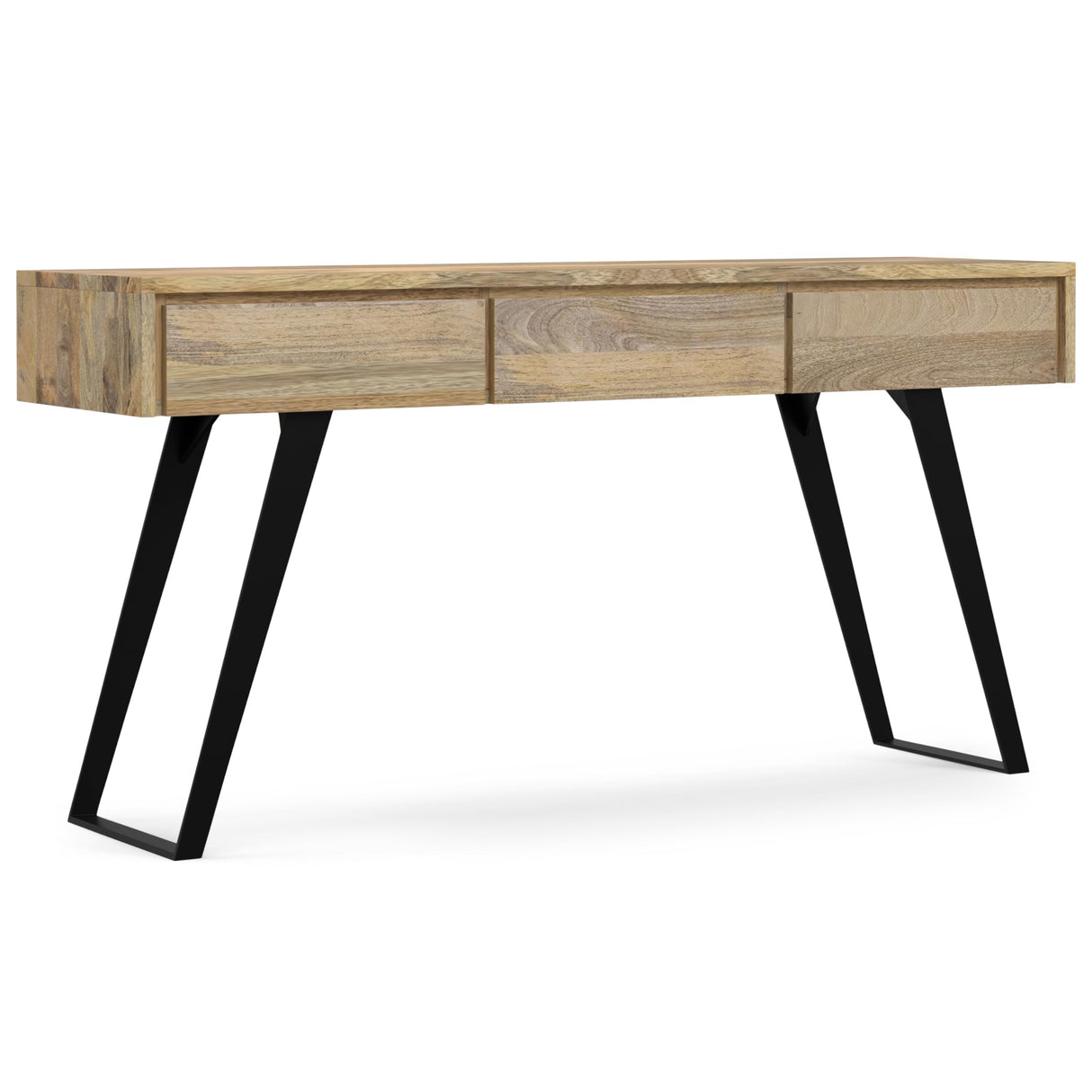 SIMPLIHOME Lowry Console Sofa Table, 60 inch, Natural SIMPLIHOME