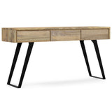 SIMPLIHOME Lowry Console Sofa Table, 60 inch, Natural SIMPLIHOME