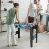 Goplus Foosball Table, Freestanding Soccer Table Game with 2 Footballs, Ergonomic Handle, 18 Realistic Players, Adults Youth Kids Foosball Games for Indoor, Game Room, Office, Party Goplus