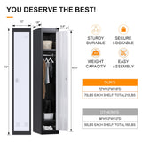 Metal Storage Cabinet Locker 1 Door for Pool Club Office Gym School Commercial Black (1 Door) Generic