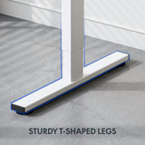 FLEXISPOT Electric Standing Desk 55 x 24 Inch Adjustable Height Desk Home Office Computer Workstation Sit Stand Desk, White Top + White Frame FLEXISPOT