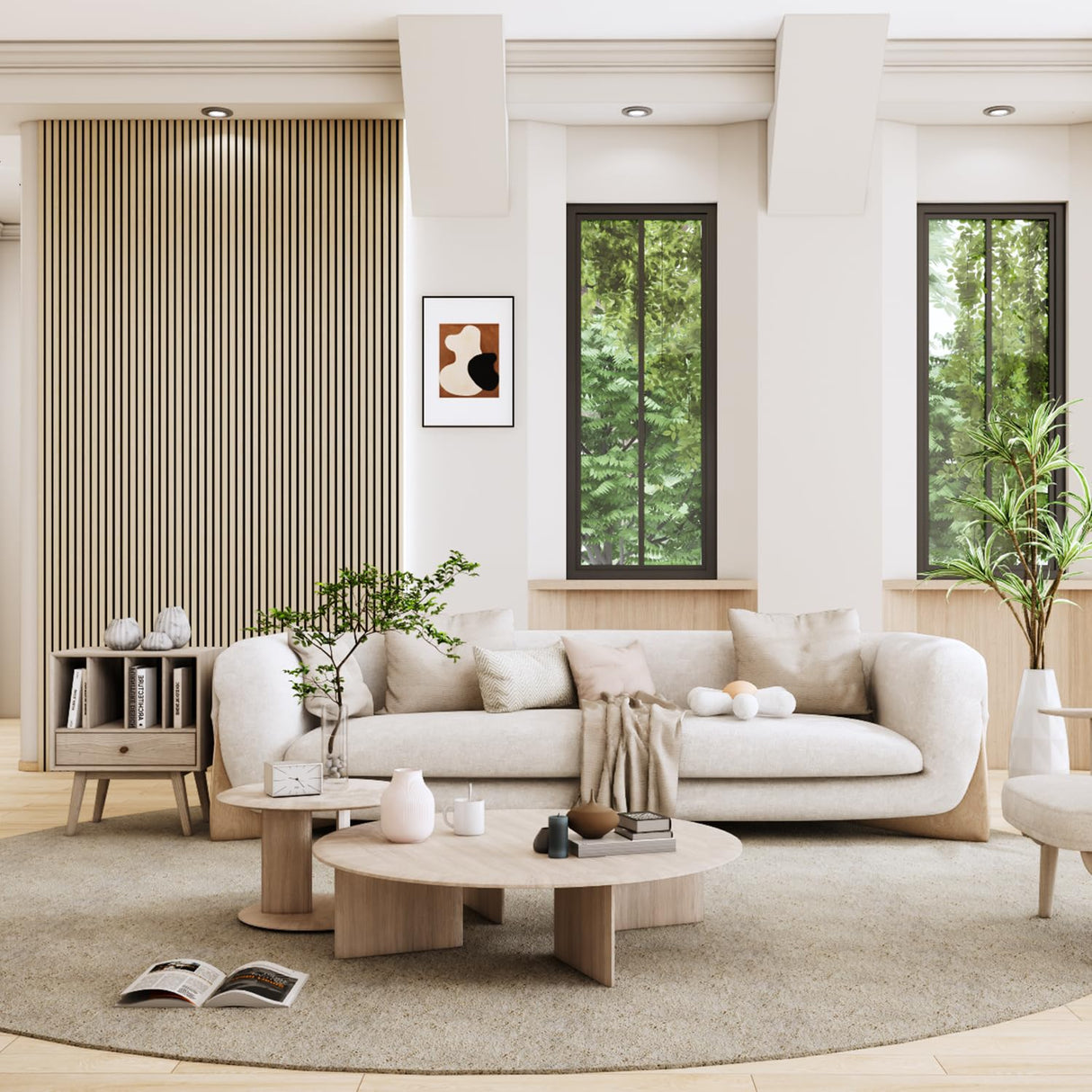 Wood Panels for Wall, 3D Soundproof Slat Wall Paneling, 2 Pack 94.5" x 12.6" Wall Panels for Interior Wall Décor, Living Room, Bedroom (Oak) Carlo Schdoo