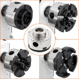 CXRCY 4Inch Lathe Chuck Set for Woodworking, 4-Jaw Self-Centering Wood Lathe Chuck Set with1"x8TPI Thread & 1"x8TPI Adapter & Case (4PCS Jaws) CXRCY