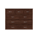 AFI, Northfield Murphy Bed Chest Full with 6" Mattress, Storage Drawer & Built-in USB Charger, Burnt Amber AFI