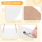 10 Pcs Sublimation Door Hanger Blanks - 12" Round Circle Unfinished Blank Sign Door Hanger Wall Hanging MDF Wood Sublimation Ornament Blanks Decorative Door Hanger with Rope for Heat Press Machine Tideme