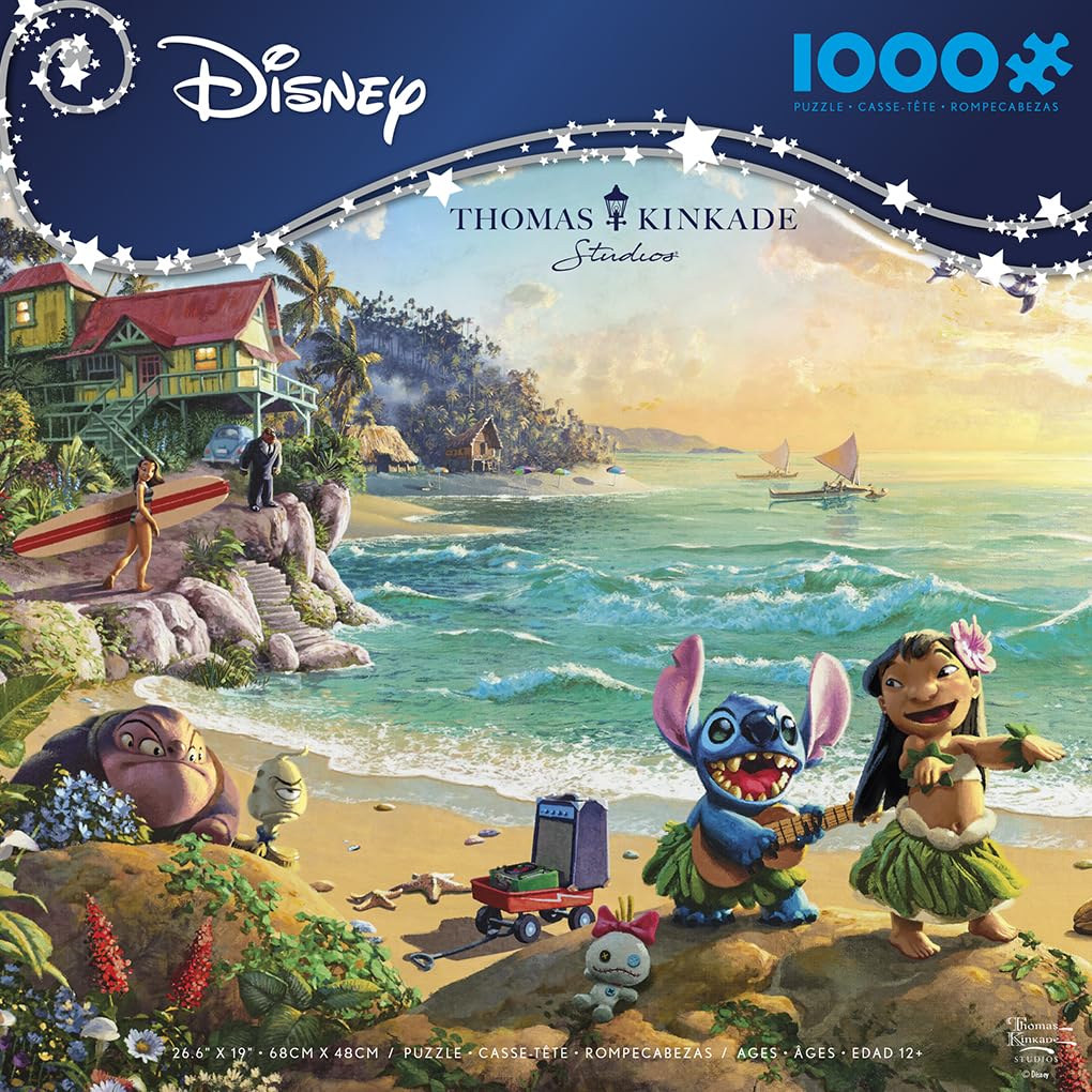 Ceaco - Thomas Kinkade - Disney - Lilo and Stitch - 1000 Piece Jigsaw Puzzle Ceaco