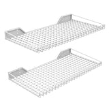 Ultrawall Wall Mounted Storage Shelf for Garage, 2 Pack Metal Shelf Rack, Heavy-Duty Wall Organizer Shelves Suitable for Shop, Shed, Garage 23.5inch x 12inch(White) Ultrawall