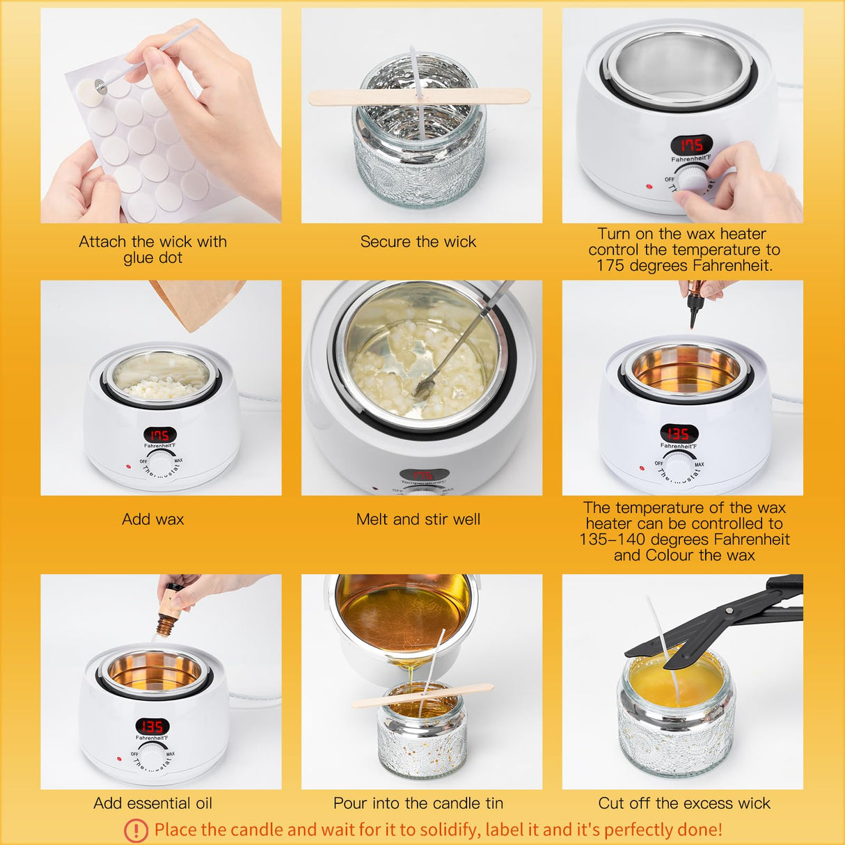 WITOROR Candle Making Kit, Scented Candles Making Kit Supplies with Digital Soy Wax Melt Warmer Candle Making Complete Kit for Adults Beginners DIY Starters WITOROR