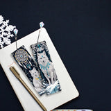 JISHSHAY 4 PCS Diamond Art Book Marks Wolf Diamond Painting Bookmarks Dreamcatcher Gem Art Bookmarkers Animal Gem Painting Book Markers Mosaic Kits for Adults Page Markers Embroidery Bookmarks JISHSHAY