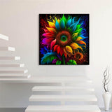 Hestarcul DIY Diamond Art Kits for Adults,5D Diamond Painting Kit for Beginner,Full Round Gem Art Paint by Diamond for Home Wall Decor,Gift for Girl. (Sunflower) Hestarcul