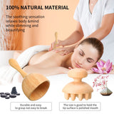 Chumia 10 Pieces Wood Massage Tools Wooden Maderoterapia Kit Therapy Tools Massage Roller Lymphatic Drainage Health Care for Neck Leg Back Arm Body Muscle Pain Relief Chumia