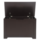 Saicool 30 Inch Wooden Storage Chest, Storage Trunk w/2 Safety Hinges,Storage Bench,Modern Lift Top Chest Box Organizer for Entryway,Living Room, Bedroom,Brown Saicool