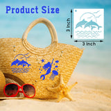 DZXCYZ 80 Pcs 3 x 3 Inch Stencils for Painting on Wood, Reusable Sea Ocean Creatures Mermaid Dolphin Shark Plastic Stencils DIY Craft Paint Template Set for Wall Home Decor DZXCYZ