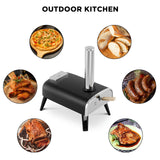 aidpiza Pizza Oven Outdoor 12" Wood Fired Pizza Ovens Pellet Pizza Stove for outside, Portable Stainless Steel Pizza Oven for Backyard Pizza Oven aidpiza