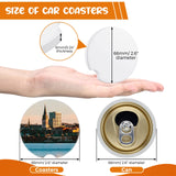 Ceramic Car Sublimation Blanks Cupholders Sandstone for Car Cup with Finger Notch for Easy Removal Car Ceramic Auto Cupholder Keep Vehicle from Cold Drink Sweat Stain Spill (100 Pieces) Frienda