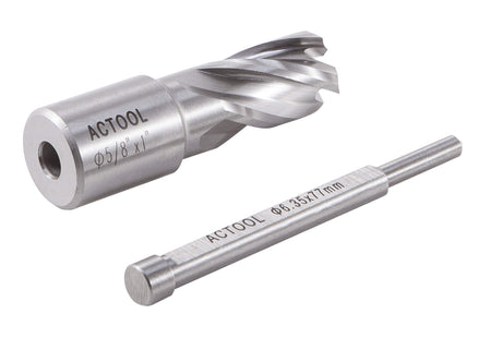 ACTOOL 5/8" Diameter × 1" Depth of Cut HSS ANNULAR Cutter with 3/4'' Weldon Shank ACTOOL