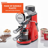 Imusa 4 Cup Epic Electric Espresso/Cappuccino Maker (Cafe Cubano, Cortadito, Colada, Cafe con Leche), Red IMUSA USA