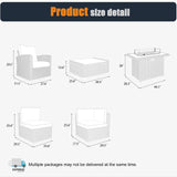 KHOLH Patio Furniture Set with Fire Pit Table, 12 Pieces Outdoor All-Weather Wicker Conversation Sectional Chair Sofa Set with 4 Swivel Chairs KHOLH