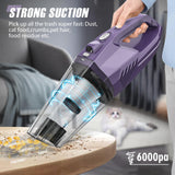Handheld Vacuum Cordless,Car Hand Vacuum Cordless Rechargeable with Multi Accessories/LED Light,Lightweight Mini Portable Dust Busters Cordless Rechargeable for Car,Office and Home Cleaning Bossdan
