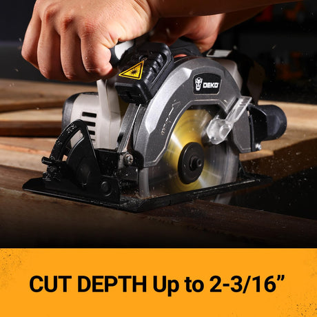 DEKOPRO 20V Cordless Circular Saw, 6-1/2-Inch Blade, 4500 RPM Circular Saw Cordless DEKOPRO
