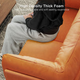 koorlian 73 inch Loveseat Sofa, Mid Century Modern Couch, Orange Fabric Sofa with Soft Comfy Cushion, Orange koorlian