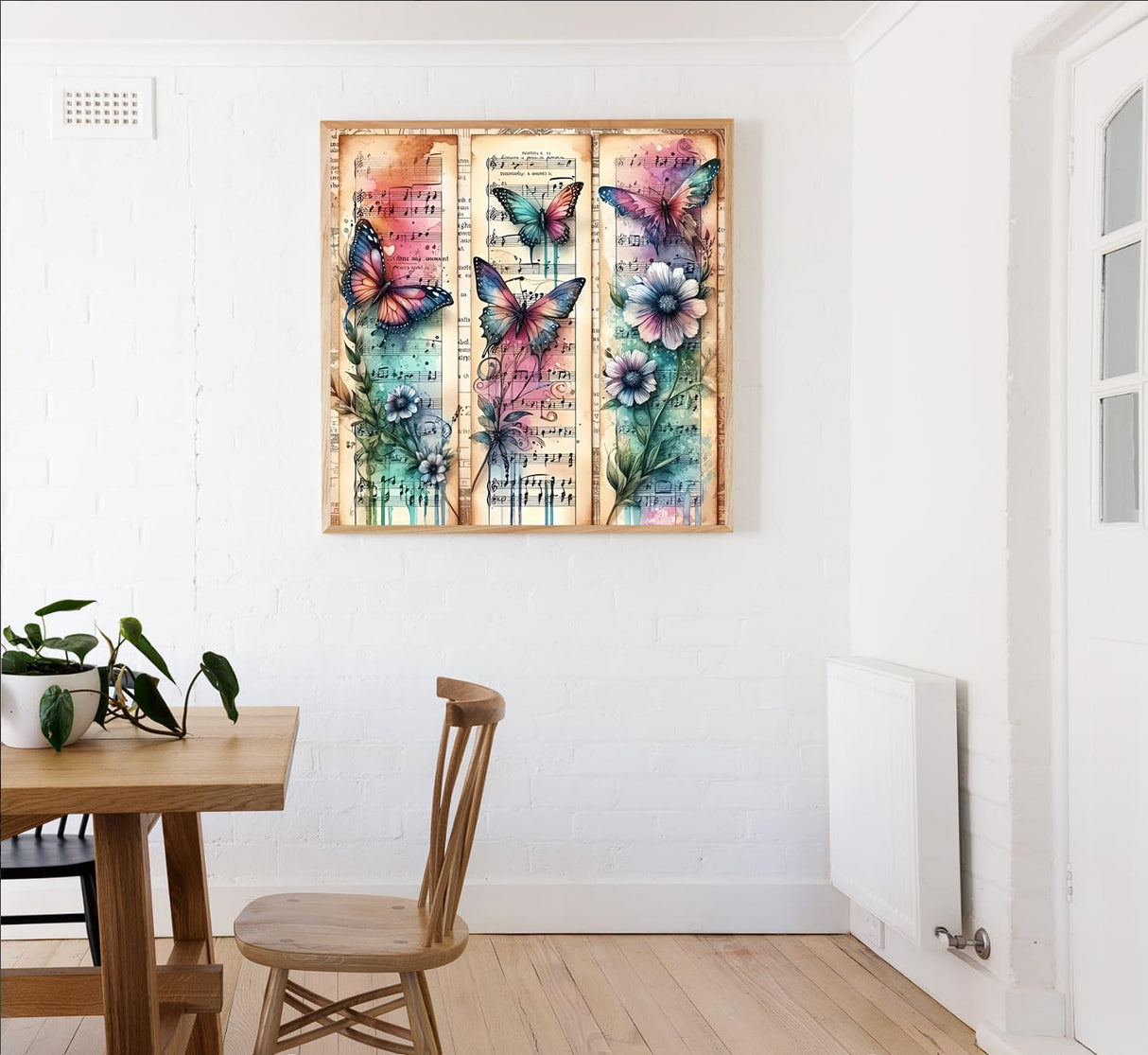 Rekxtmo DIY Butterfly Diamond Art Kits for Adults, 5D Diamond Painting for Beginners, Music Diamond Dot, Gem Painting Kit, Small Dimond Art Paintings Kit, Crafts for Adults, Home Wall Decor 14x14inch Rekxtmo