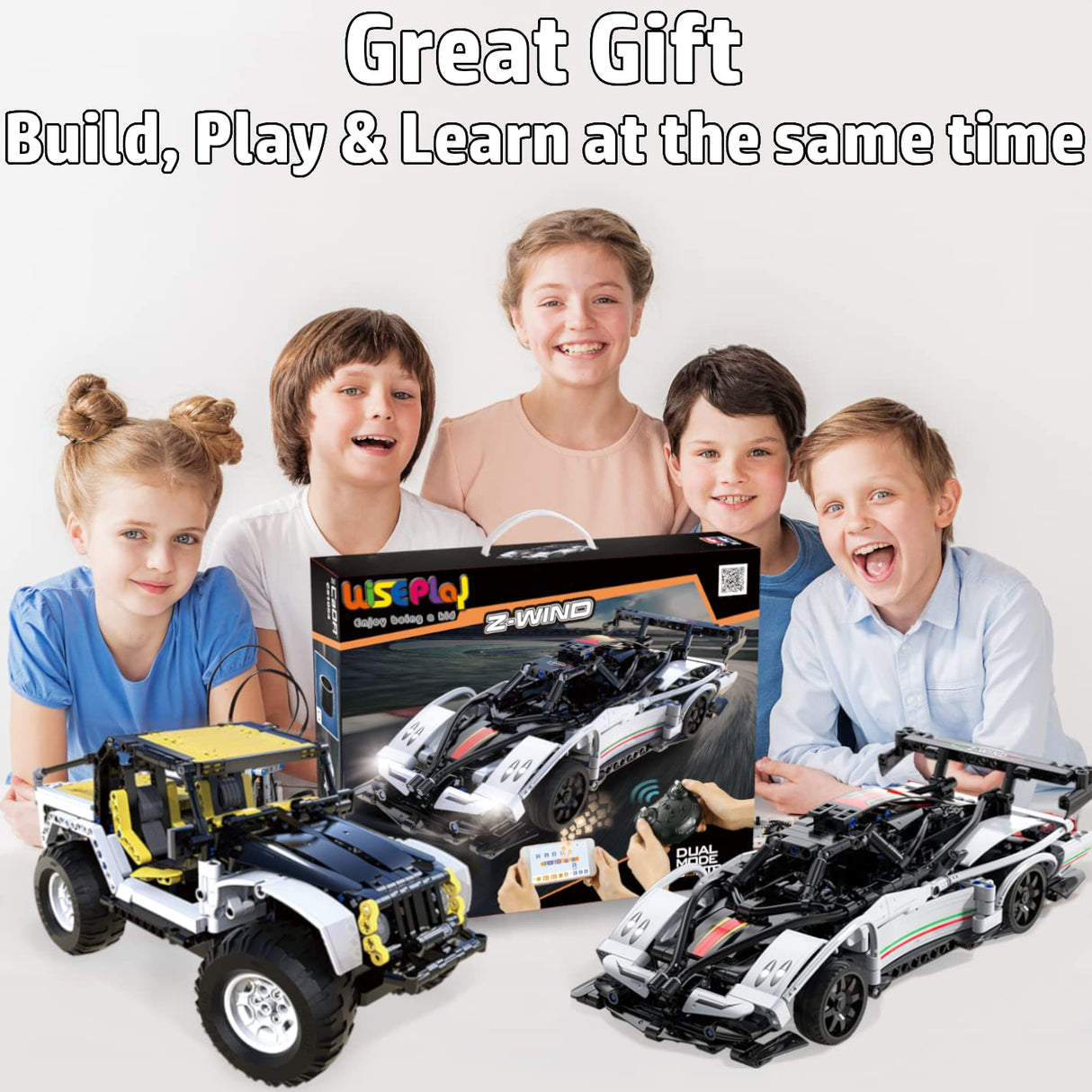 WisePlay Model Cars to Build for Adults and Kids 8-12 Year - STEM Projects for Kids Ages 12-16 Year - Build Your Own Remote Control Car - STEM Kits and Great Gift for Easter WISEPLAY