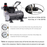 SAGUD Airbrush Kit with Compressor, Air Brush compressor set with 3 Professional Air brushes for Model Painting,Gravity Feed and Siphon Feed Airbrush Gun for Nail,Cake,Nails,Body,Hobby. SAGUD