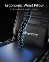 AutoFull Gaming Chair, Racing Style Gaming Chair with Velvet Material Ergonomic Lumbar Support,Adjustable High Back PU Leather PC Chair,Dark AutoFull